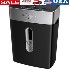 10-Sheet Cross Cut Paper Shredder Home Office Easy Operation W/ 4 Gal Bin New