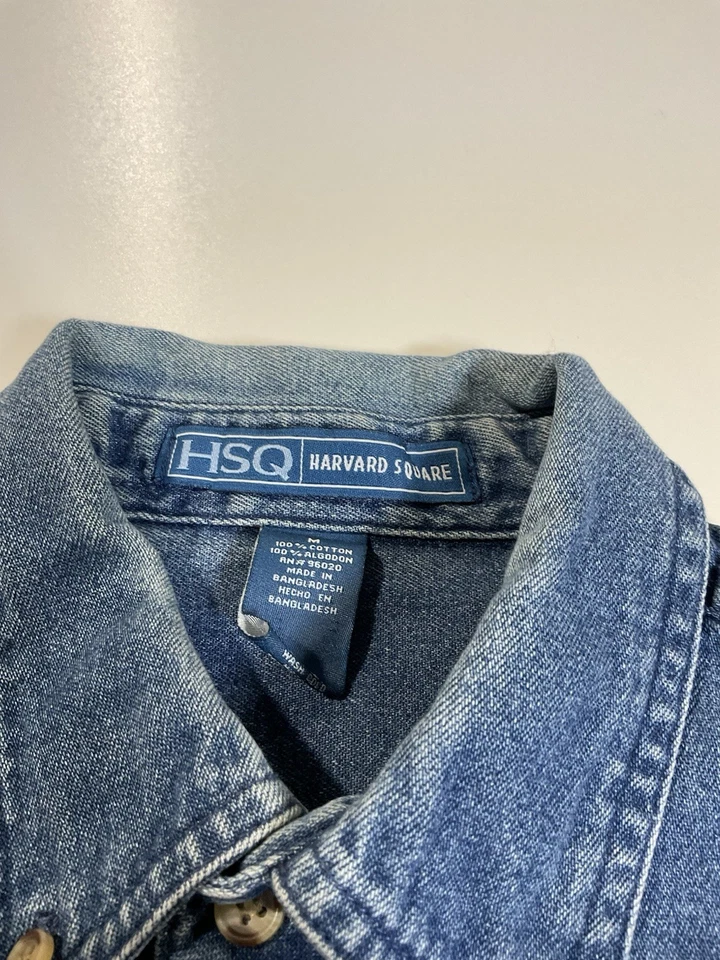 Vintage Boston Waterboat Marina Denim Button Up Shirt Sz M/L Dad Nautical Y2K - Image 4 of 4