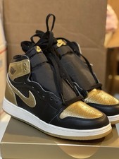 Nike Air Jordan 1 Retro High OG GS Black Gold Basketball FD1437-071 Youth Sz 6.5