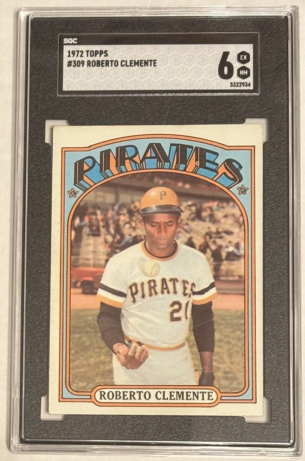 1972 Topps - Roberto Clemente #309 SGC 6 Nicely Centered
