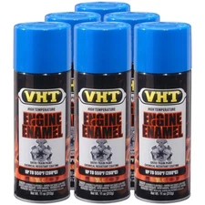 VHT High Temp Paint VHTSP134 (6-PACK); Engine Enamel 11oz Ford Light Blue 550°F