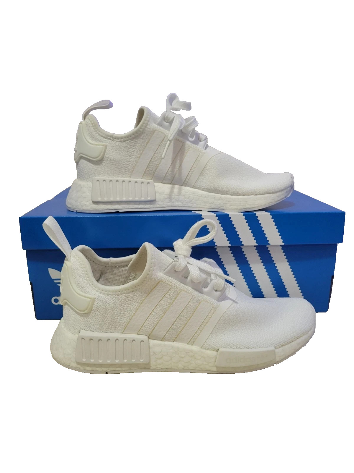 Adidas Originals Big Kid's Size 5, NMD_R1 Sneaker, White, FW