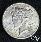 1928 P PEACE SILVER DOLLAR *KEY DATE* HIGH GRADE MS++++ FROSTY UNC BU TONING