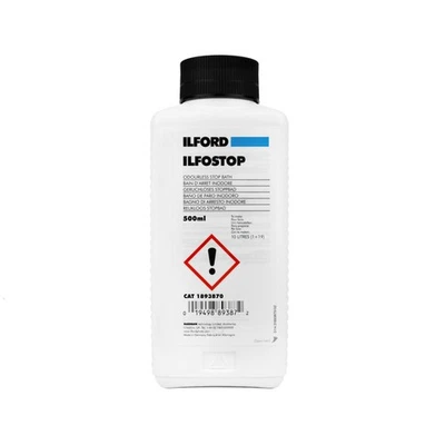 Ilford Ilfostop Stoppbad Unterbrecherbad s/w b/w 500ml Stopper Stopp Bad 10L - Bild 1 von 3