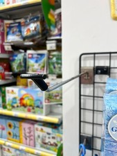 Adattatore cartellino porta prezzo per gancio appenderia da scaffale negozio
