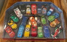 Disney Store Cars Mega Deluxe World Of Racing Die Cast Car Set Hudson Hornet New