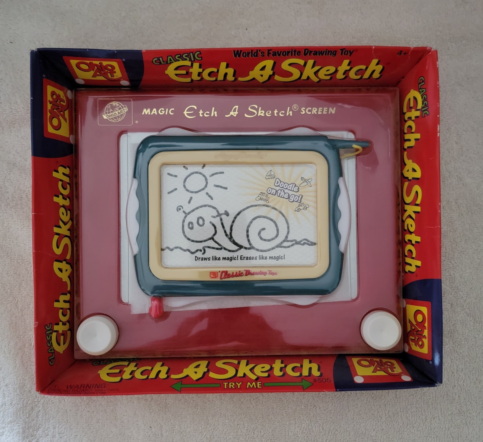 2003 Classic Etch A Sketch Original Packaging With Magna Doodle New Read