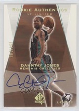 2003 SP Authentic Rookie Authentics Limited 94/100 Dahntay Jones #156 Auto 0v1