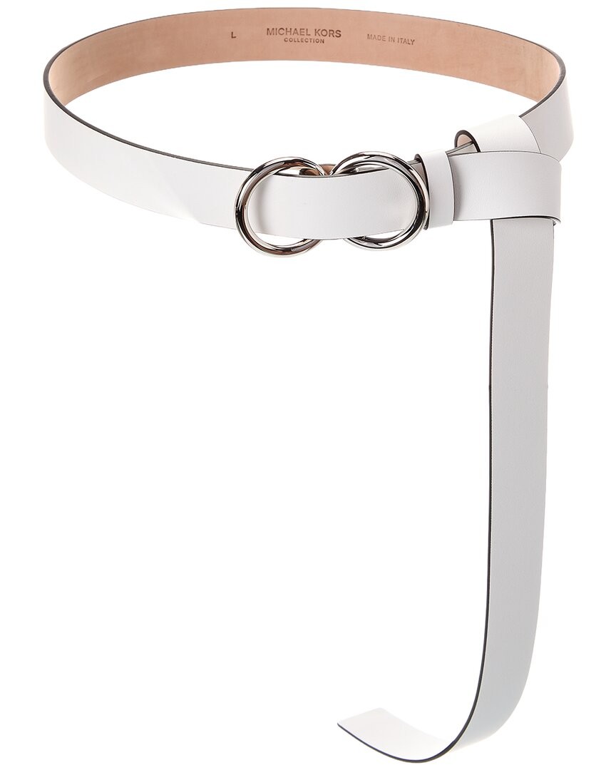 Michael Kors Collection Claudine Leather Trouser Belt Womens White L 17190₽