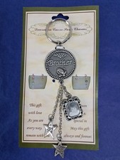 Keychain Car Or Purse Charms Brother Holds Photo Silver Tone