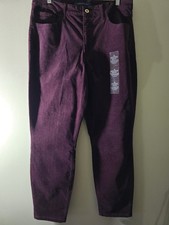 Tommy Hilfiger Tribeca Skinny Burgundy Corduroy Pants Preppy Fem Cottagecore NWT