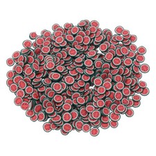 Fake Sprinkles, 30G Round Watermelon Resin Faux Sprinkles, Red/Green