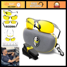 Night Vision Driving Glasses for Men Women - Yellow Tint Anti-Glare Eyewear