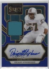 2023 Select Signature Memorabilia Blue Prizm 35/75 Dwight Stephenson Auto v9t