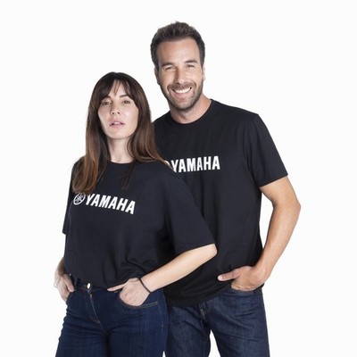 Motorrad Yamaha Paddock Blue Essentials T-Shirt (Schwarz) Gr: L