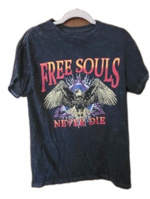 Sugar Flower ''Free Souls Never Die'' Eagle Graphic T-Shirt - Medium