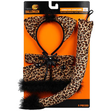 NEW Happy Halloween Cheetah Costume 4-Piece Accessories Set Ages 3 