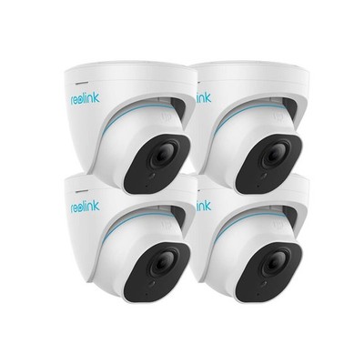 Reolink 4pcs RLC-520A 5MP PoE IP Security Camera Person Vehicle Detection Audio