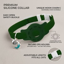 Elastic Cat Collar with AirTag Holder Adjustable Safety Bell Lightweight Pet