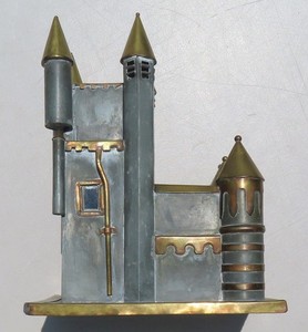 Antique European Tin and Brass Castle w/ Torrents  /  Amsterdam