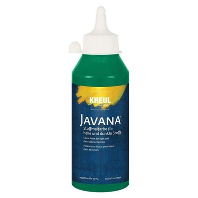 KREUL 91465 Javana Stoffmalfarbe für helle und dunkle Stoffe Dunkelgrün 250 ml