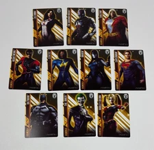 DC Injustice 10x GEAR Set (Series 4, Non-Foil, Round/Glossy) Arcade Cards