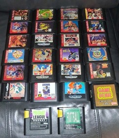 Sega Genesis Game Lot.  Authentic.  Cleaned and tested.  26 games. Great Titles 