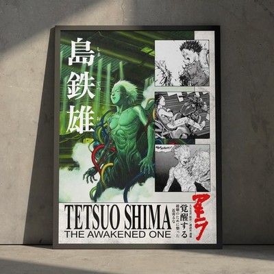 Akira Poster Art Print Gift for Anime Fan Tetsuo Shima Retro Manga Canvas Decor