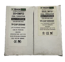 2-PACK - 35/5 MFD Oval run capacitor New Tradepro