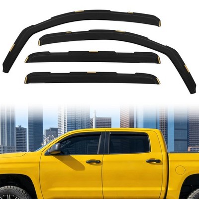 in-Channel Window Rain Guards Deflectors Fit for 2007-2021 Toyota Tundra Crew...