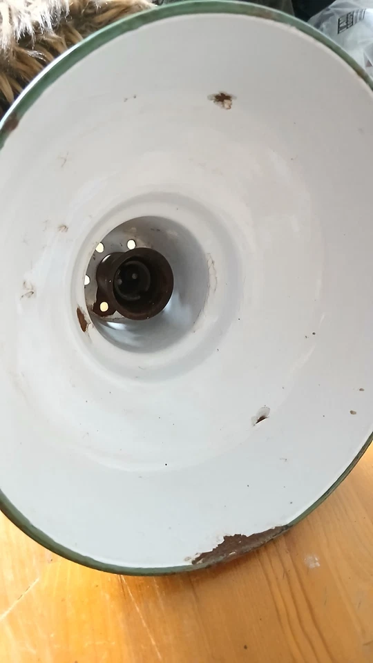 Industrial Green Enamel Light Shade - Image 2 of 3