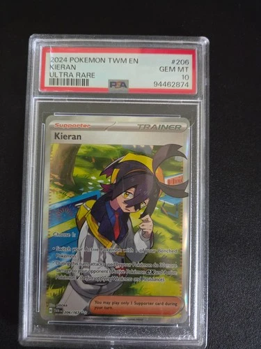 Pokemon 2024 Kieran #206 Twilight Masquerade PSA 10