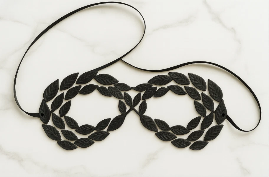 Luxury Women's Venetian Lace Leaf Masquerade Mask - Multicolor Options - Image 3 of 4