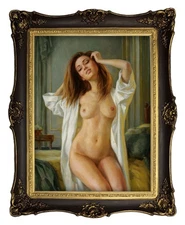 Woman erotic nude art picture with frame female woman erotic 338