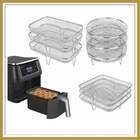 3 Air Fryer Rack Tray Stainless Steel Steaming Racks Air Fryer Tools Baking Pan