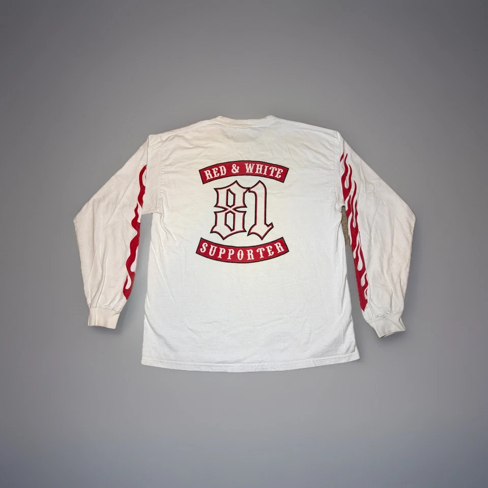 VTG Hells Angels Support Tucson Arizona 81 Shirt Adult Large Devil Red & White! - Image 2 of 4