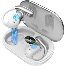 Real-Time AI Translation Earbuds, 198 Language Translator Vanilla White