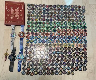 Bandai YoKai Watch Dictionary Medal Collection Approx 300 Rare Lot Set
