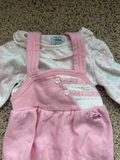 Vintage Izod Lacoste Baby Girl Pink and White Outfit Size 6-9 Months 2 Piece set