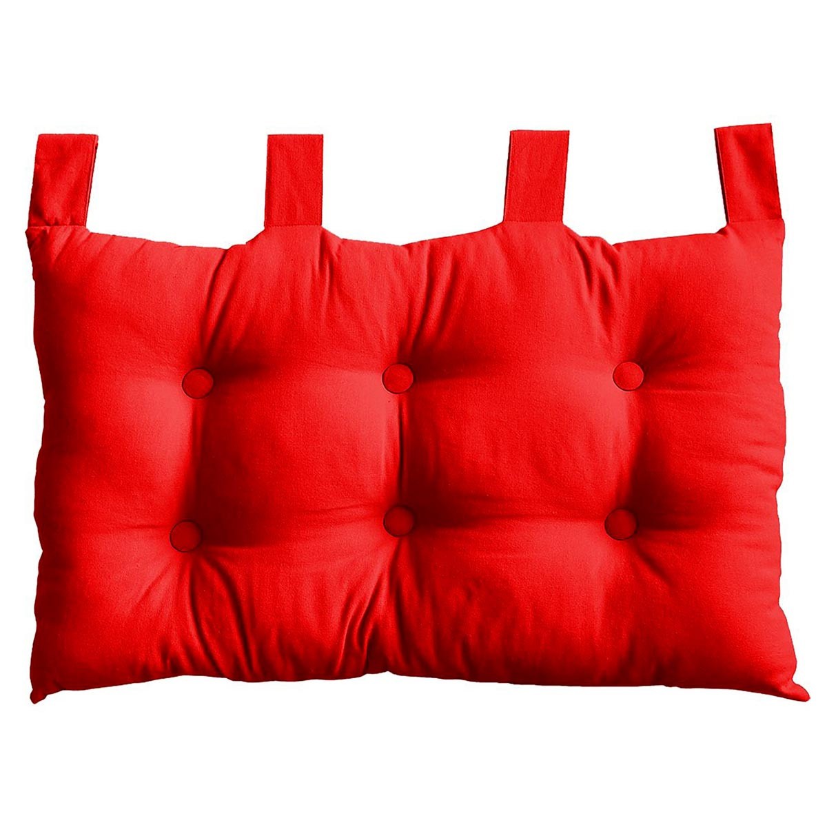 Dosseret de lit Panama rouge 70 cm en tissu texturé haut de gamme