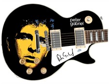 Peter Gabriel Signed Autographed 1/1 Custom Graphics Photo Guitar ACOA