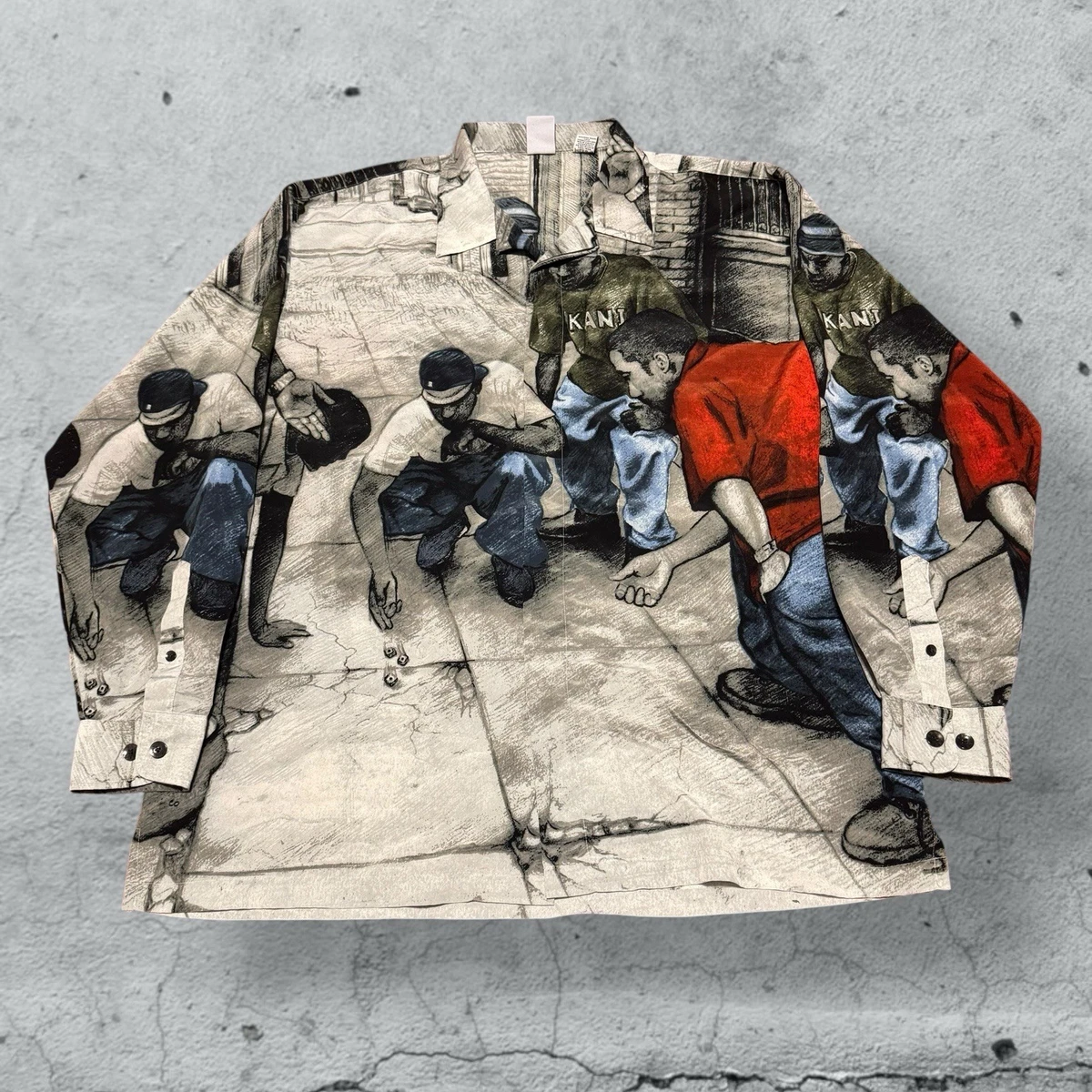 T-shirt Homme Rayé Karl Kani Streetwear Multicolore - Taille S En Parfait état Occasion