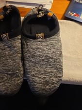 Acorn Mens Explorer Slippers Sz 10.5 -11.5 Black Heather Indoor Outdoor