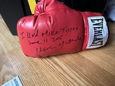 BOXER KEVIN MCBRIDE SIGNED AUTOGRAPHED GLOVE 🥊 ACOA KO MIKE TYSON INSCRIPTION