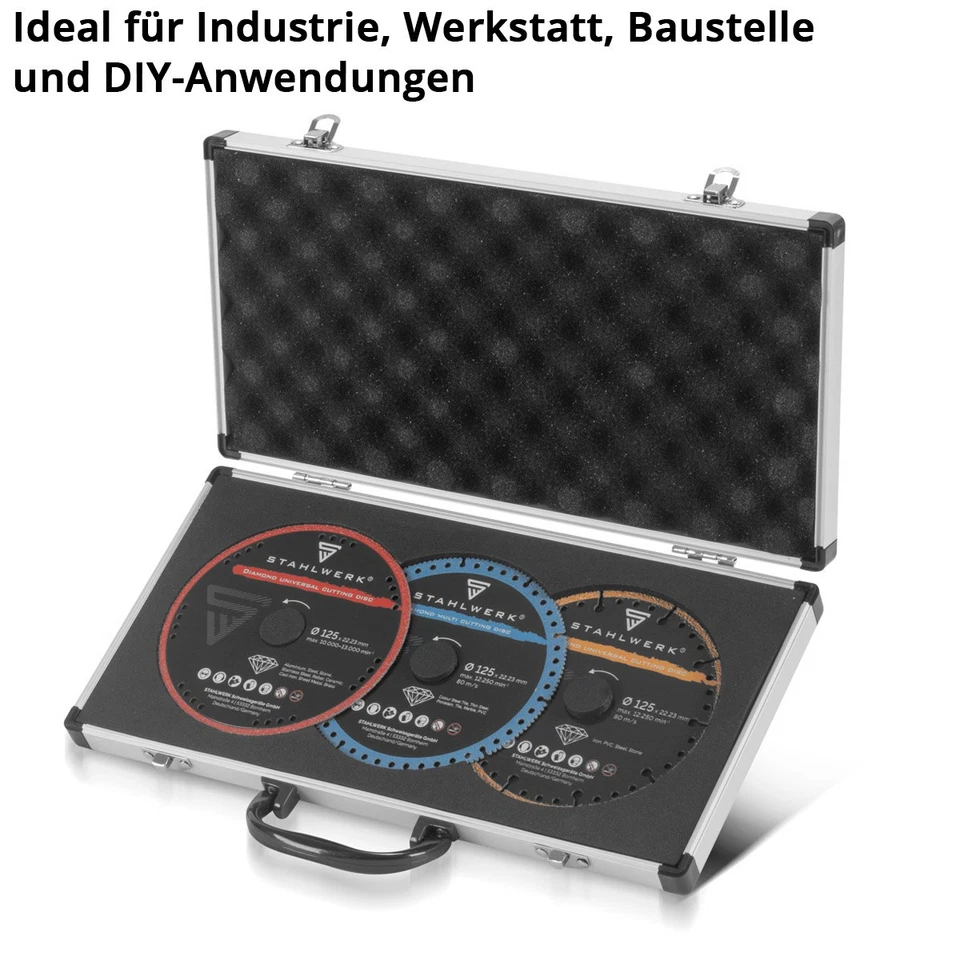 STAHLWERK Diamant Trennscheiben 3er Set Universal Sägeblatt 125 x 22,23 mm - Bild 3 von 4