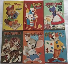 Vintage Whitman Coloring  Activity Lot