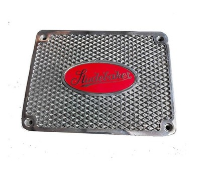 Frühes Oldtimer Studebaker Trittbrett Fußstufenplatten Set 2 Stück Alu Metall