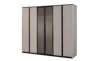 Schrank Kleiderschrank Garderobenschrank Moderne Holzschrank Grau