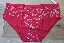 NWT Victoria's Secret Signature Waistband Ribbons Cotton Hiphugger Panties L