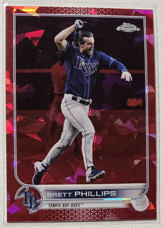 2022 Topps Chrome Sapphire Edition BRETT PHILLIPS Red Parallel #5/5 Bookend! - Image 3 of 4